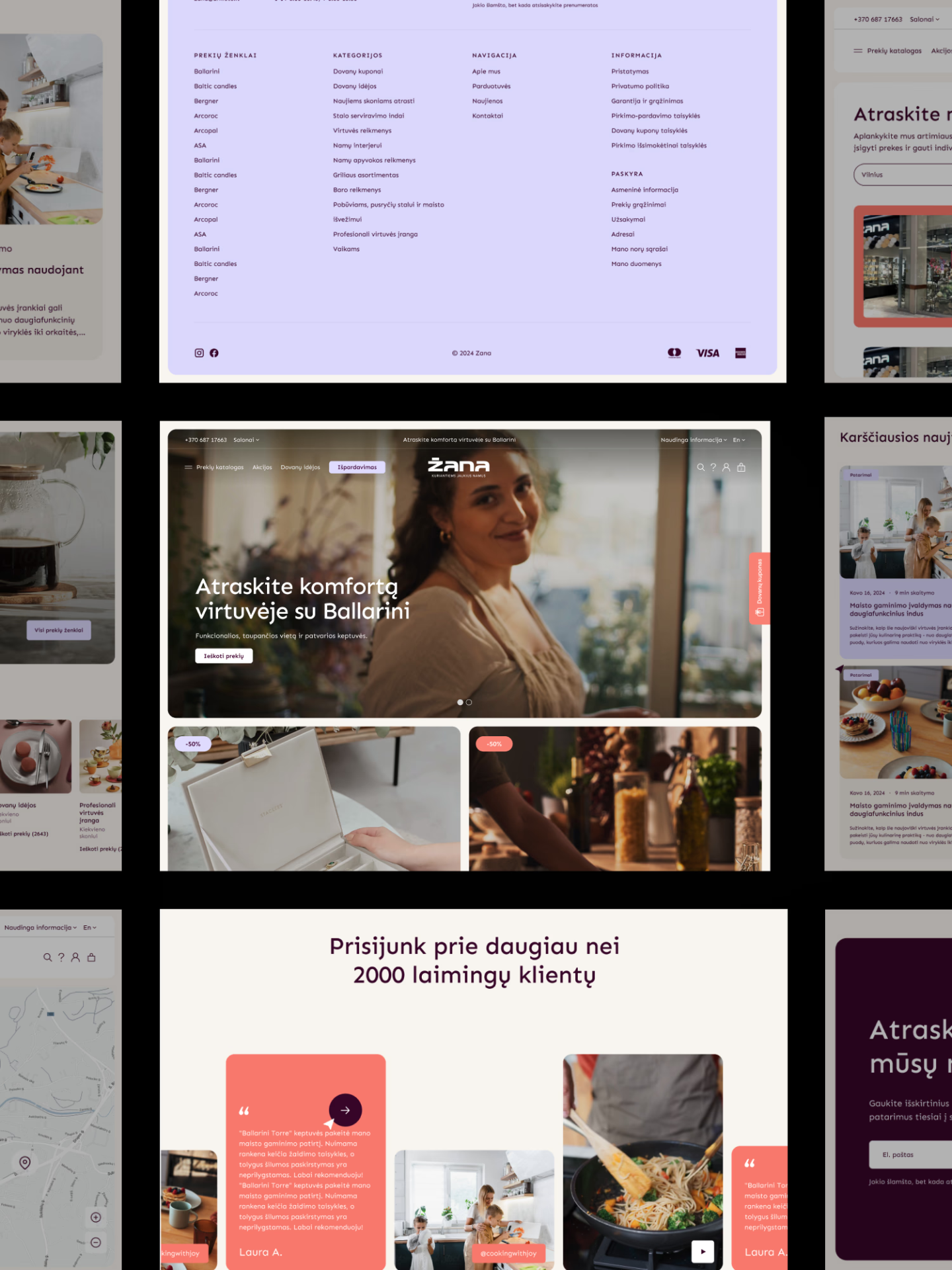 Zana.lt WooCommerce parduotuvės ekrano kopija